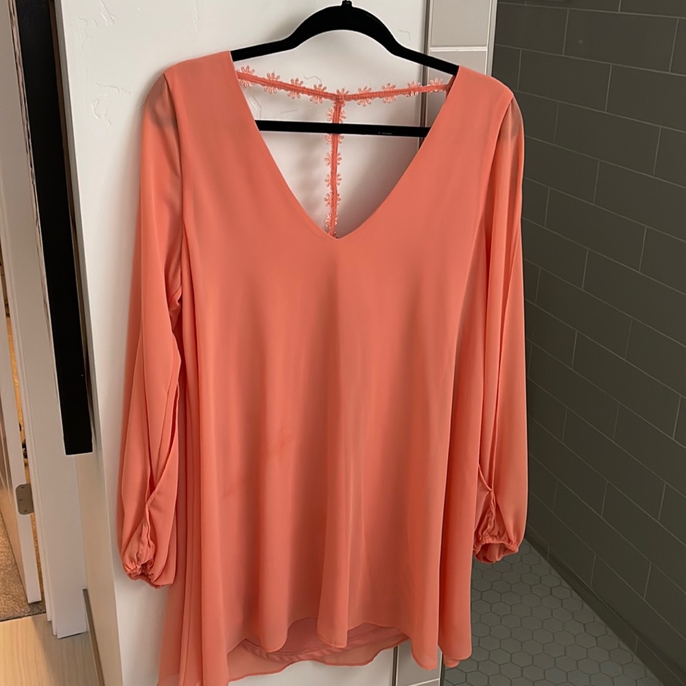 Boutique floral open back dress